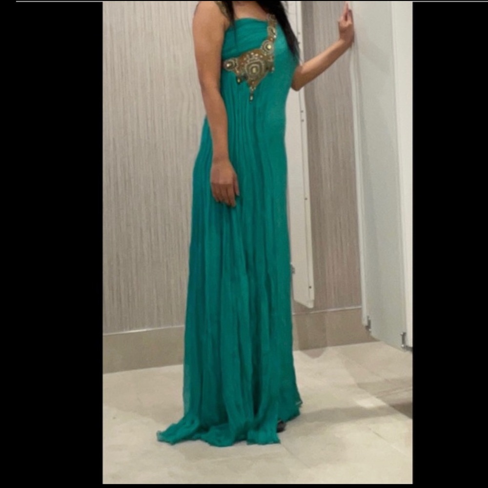 Rabani & Rakha Green Evening gown